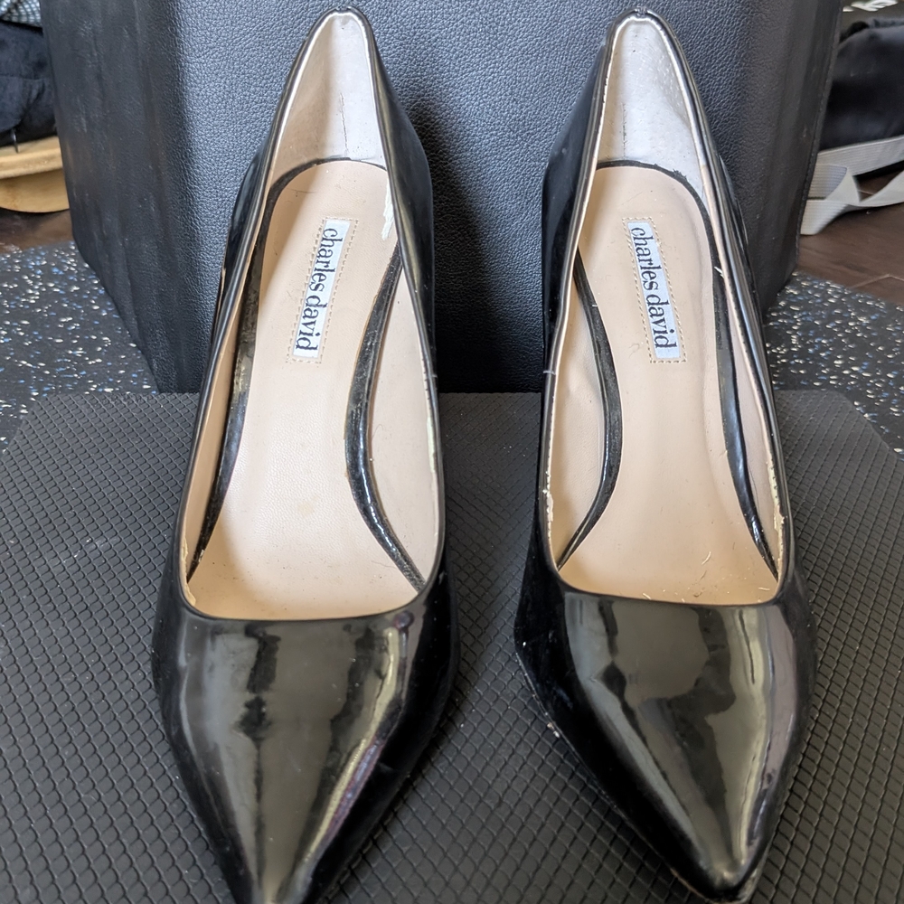 Charles David Black Women's Patent Heels